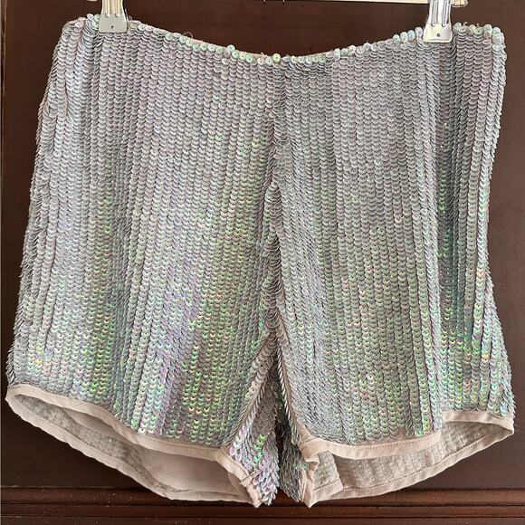 GLAMOROUS | Iridescent Sequin Shorts | Mermaid sequin Hot Pants | Size Small - Picture 1 of 6